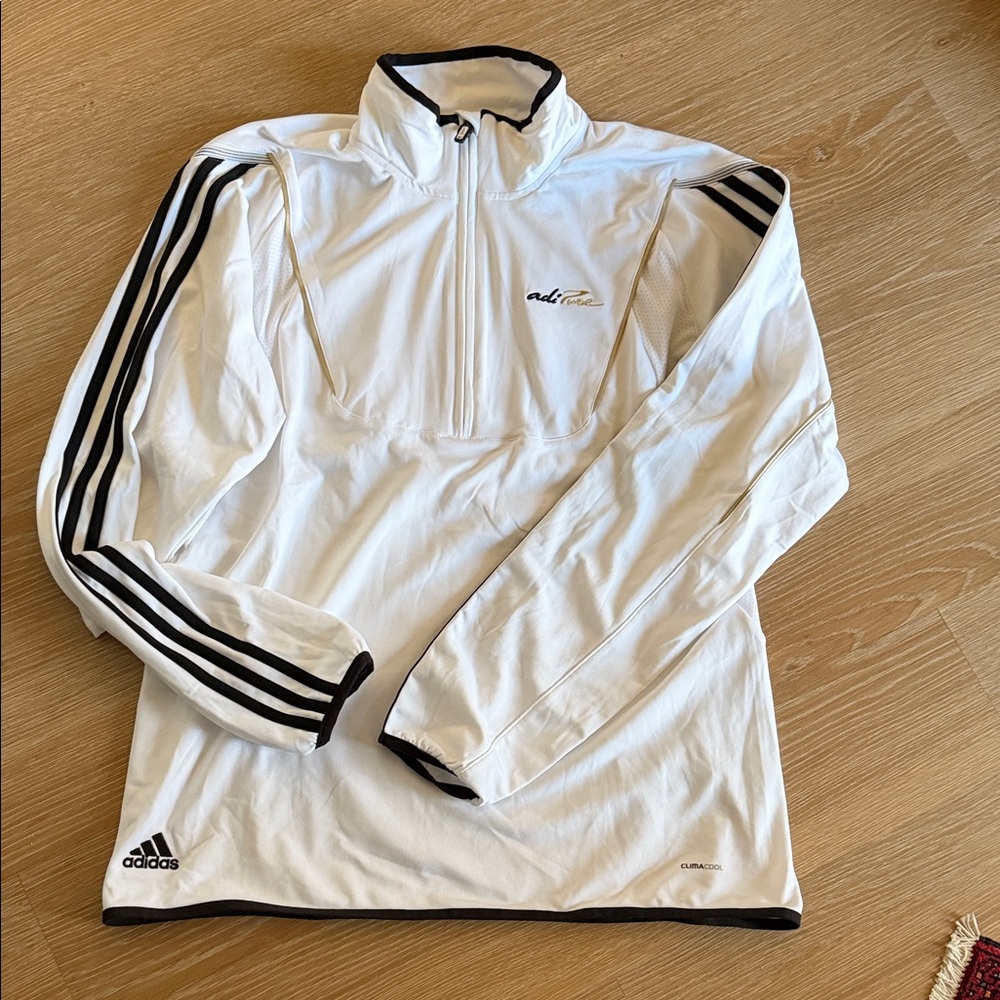 Adidas White Jacket with Black Accents